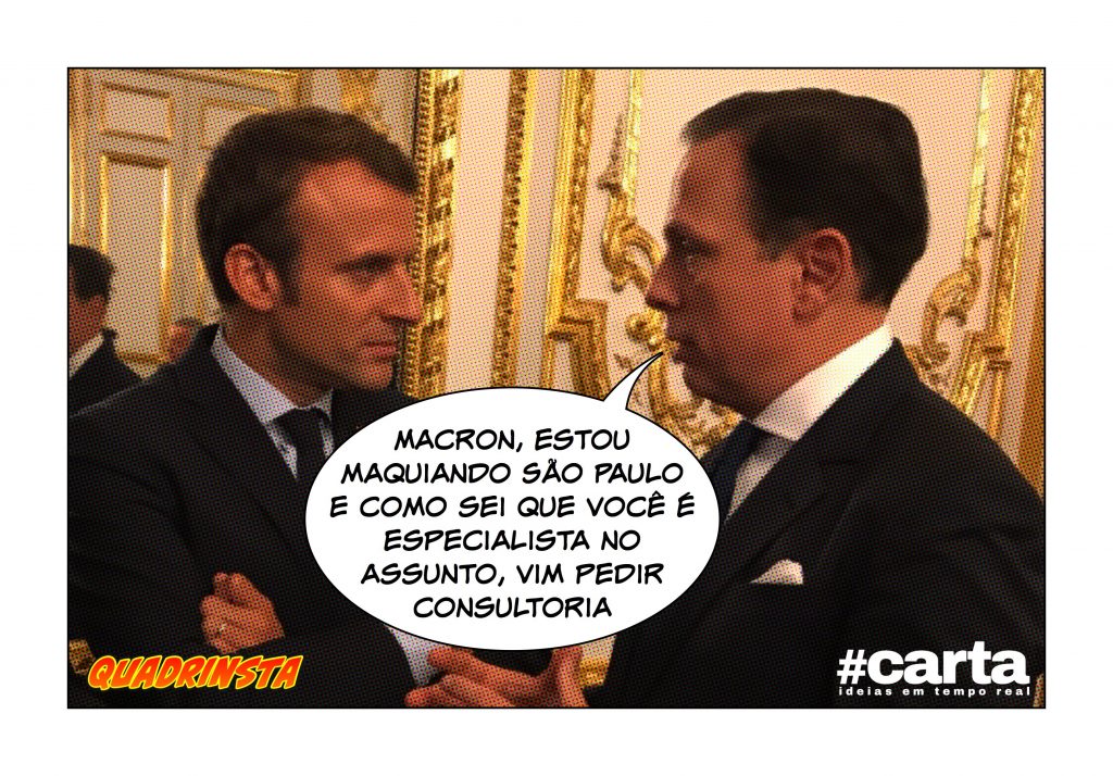 Quadrinsta – Doria visita Macron e pede consultoria para kit maquiagem