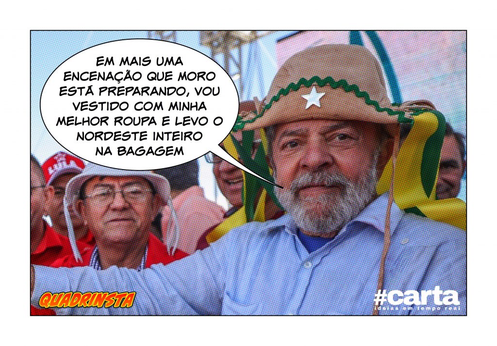 Quadrinsta – Lula pede 13 rosas vermelhas em camarim de teatro de Moro