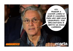 Quadrinsta - Caetano canta Lobão para barrar censura por brilhantismo