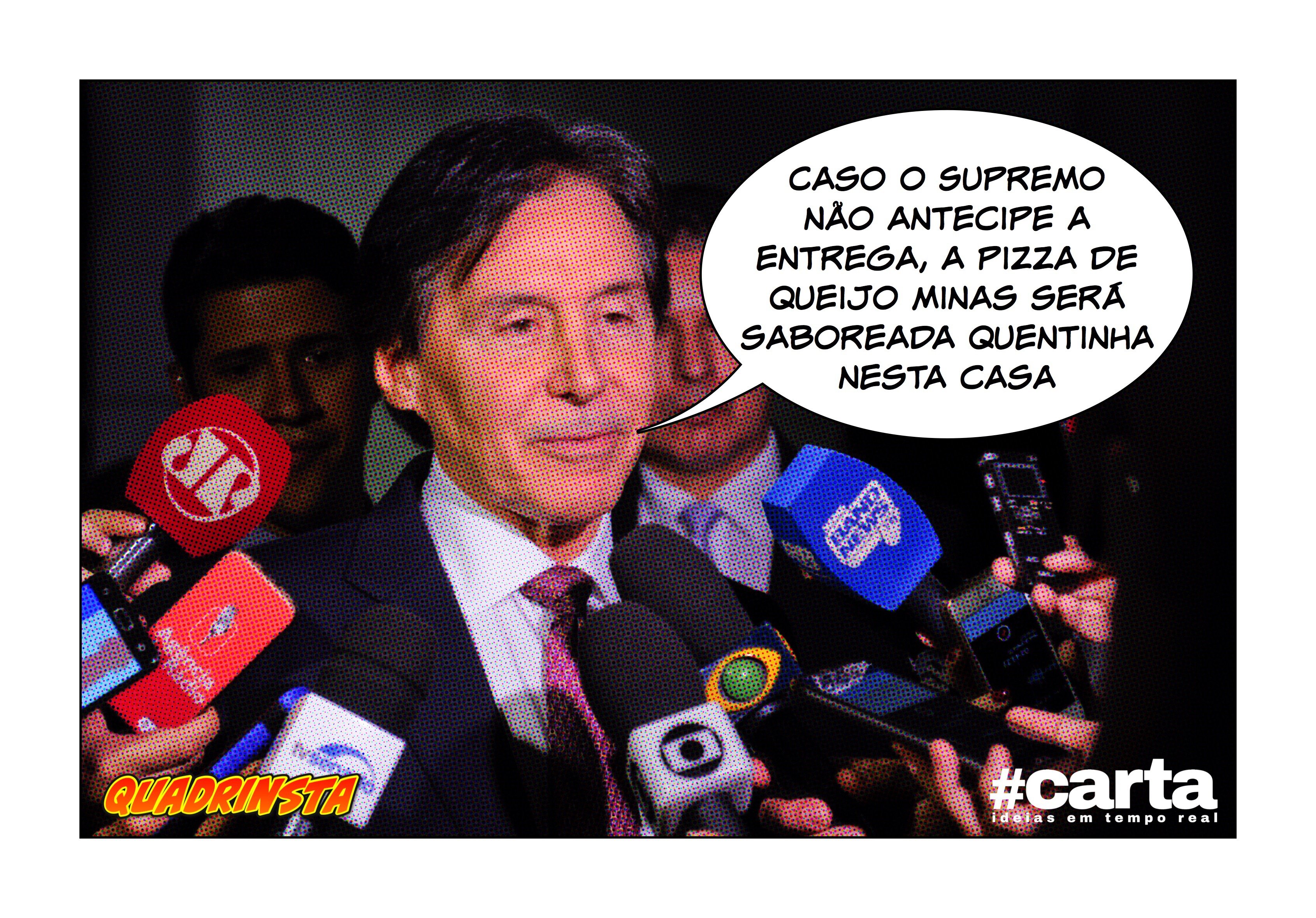 Quadrinsta – Senado agenda entrega de pizza de queijo Minas