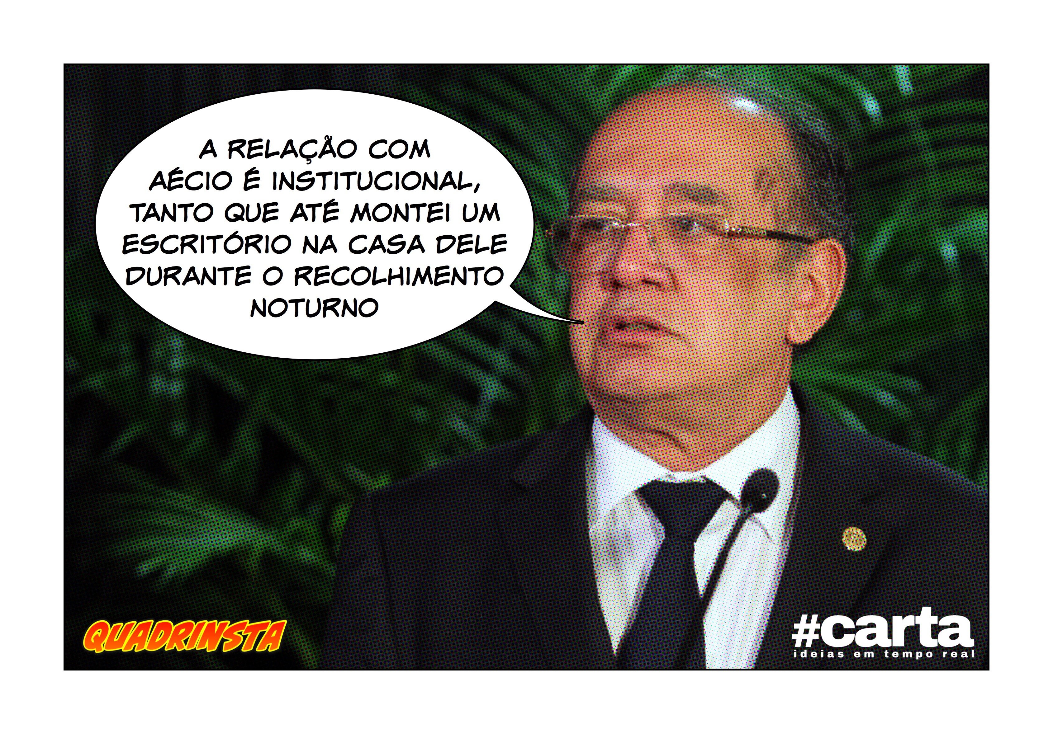 Quadrinsta – Gilmar Mendes deixa escova de dentes na casa de Aécio