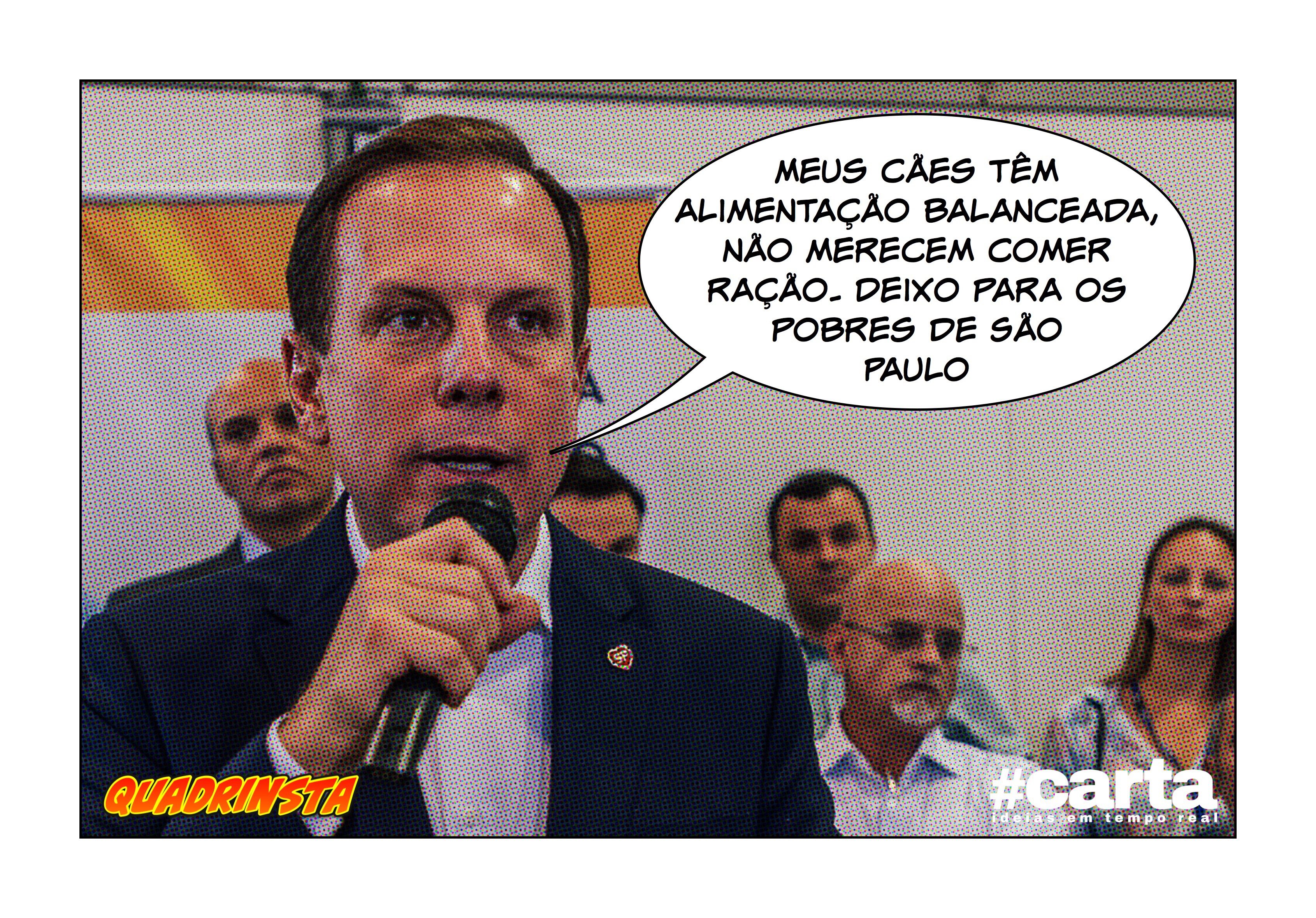 Quadrinsta – Cachorro de Doria recusa ração humana da prefeitura de SP