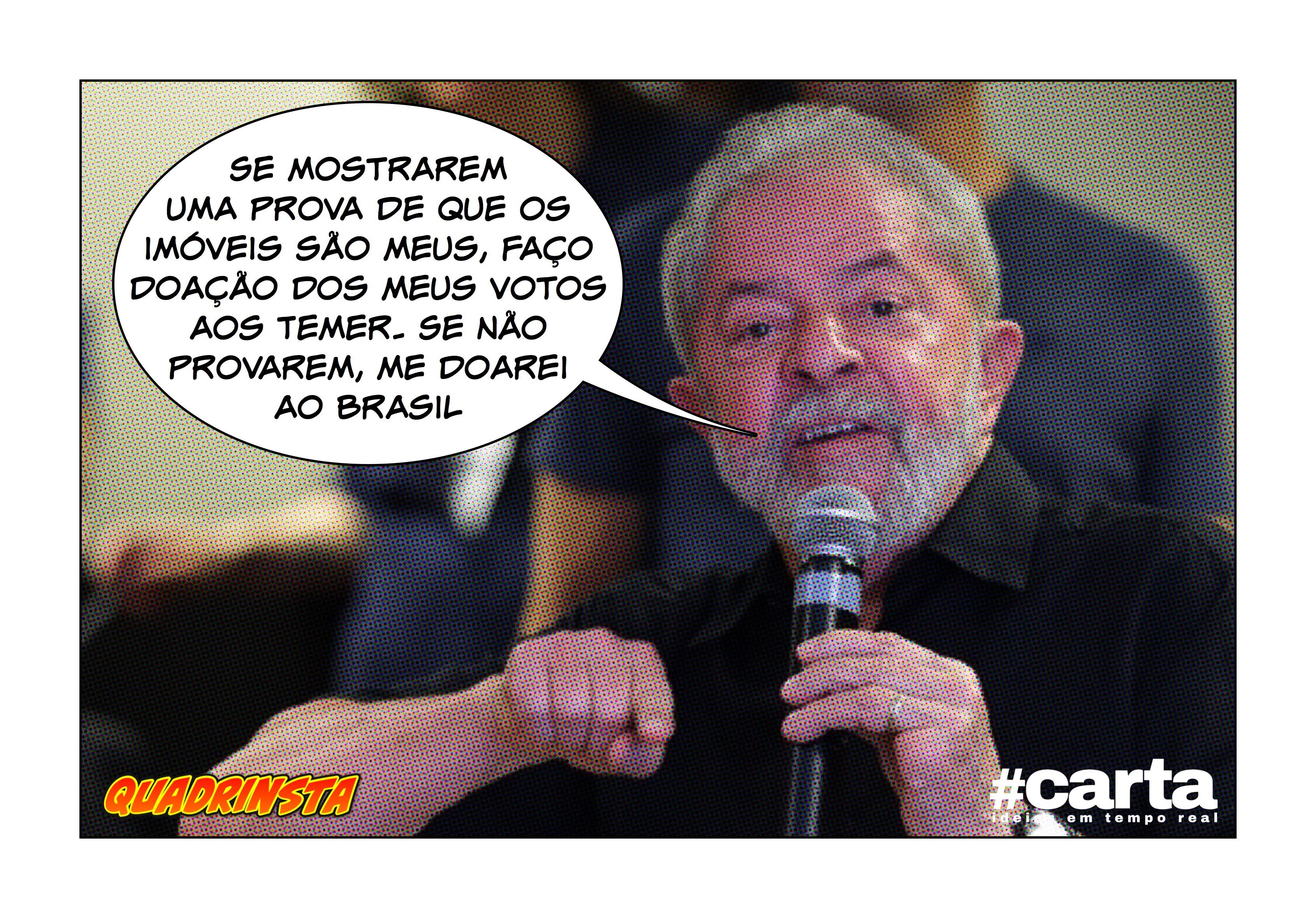 Quadrinsta – Lula promete doar popularidade a Temer se condenado