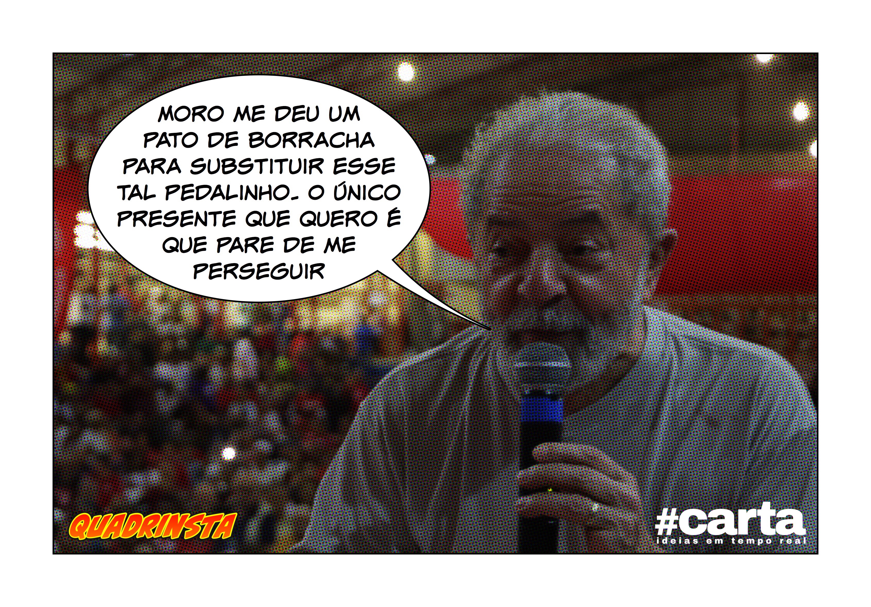 Quadrinsta – Moro presenteia Lula com pato de borracha ante pedalinho