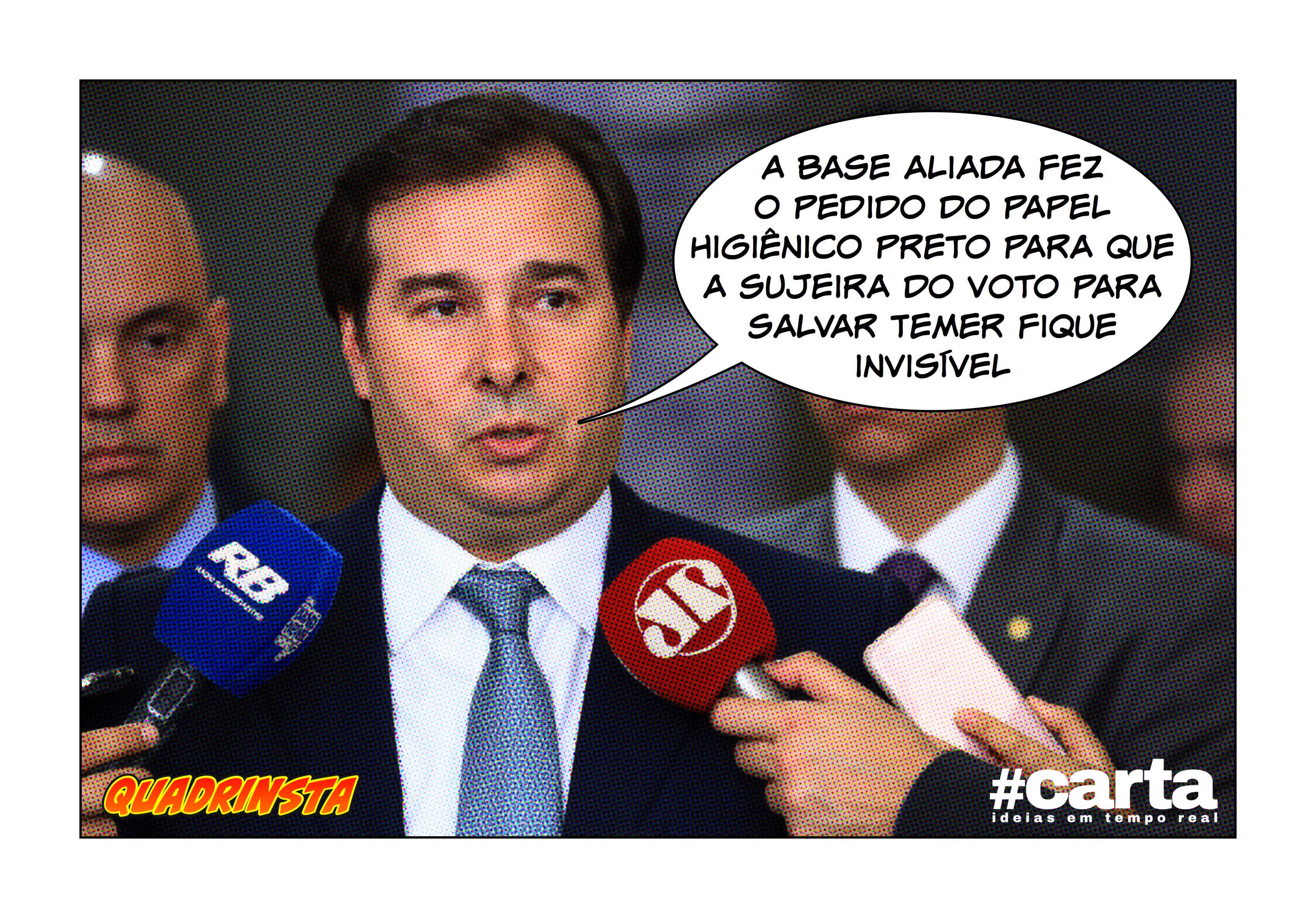 Quadrinsta – Votos por Temer serão anotados em papel higiênico preto
