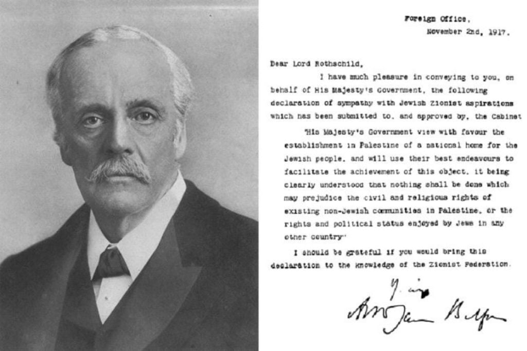 A Declaração Balfour e a situação dos palestinos