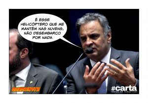 Quadrinsta - FHC quer desembarque, mas Aécio segue no helicóptero