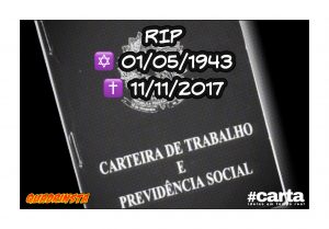 Quadrinsta - Carteira de trabalho é sepultada junto à Constituição