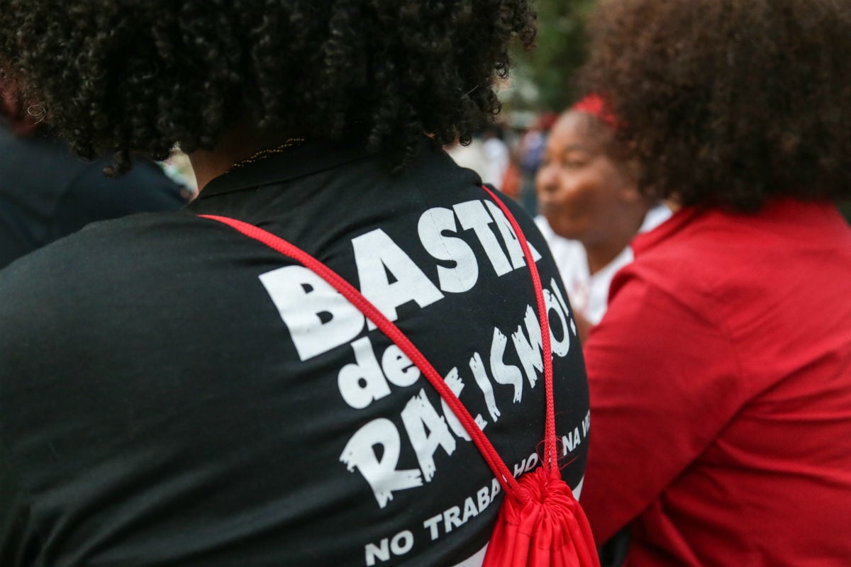Mulheres negras e indígenas protestam contra o racismo em São Paulo, em julho de 2017 