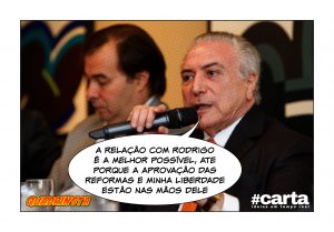 Michel Temer manda preparar pudim preferido de Rodrigo Maia em jantar