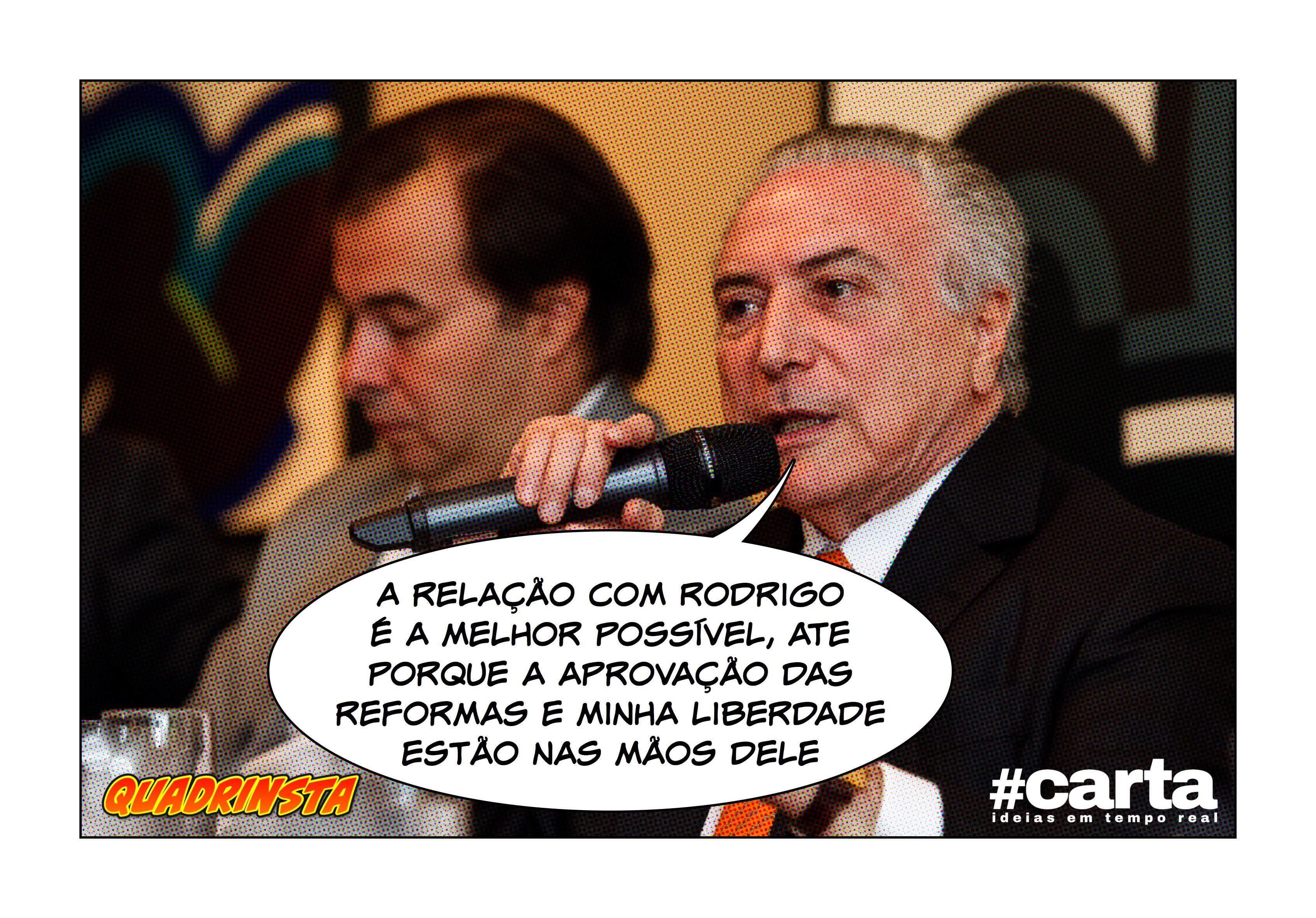 Michel Temer manda preparar pudim preferido de Rodrigo Maia em jantar