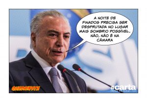 Quadrinsta - No DF, Temer tem noite de finados em sarcófago oficial