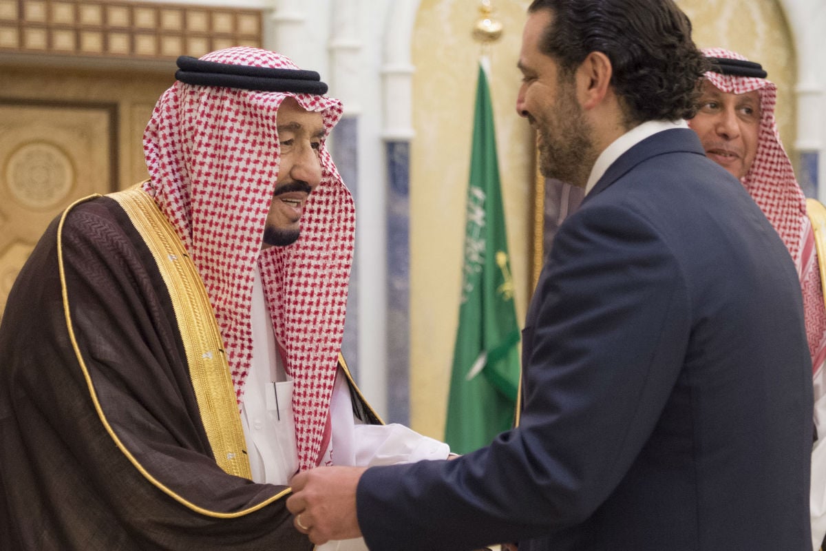 O rei Salman, da Arábia Saudita, e Saad Hariri. Pressão pela renúncia? 