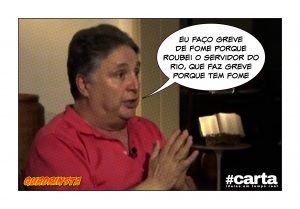 Sem salários, servidor do RJ pede comida de greve de fome de Garotinho