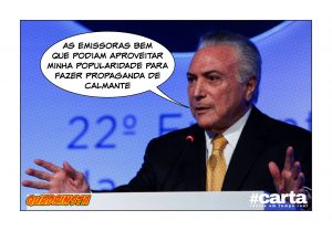 Por audiência, emissoras negociam tela azul sobre candidato de Temer