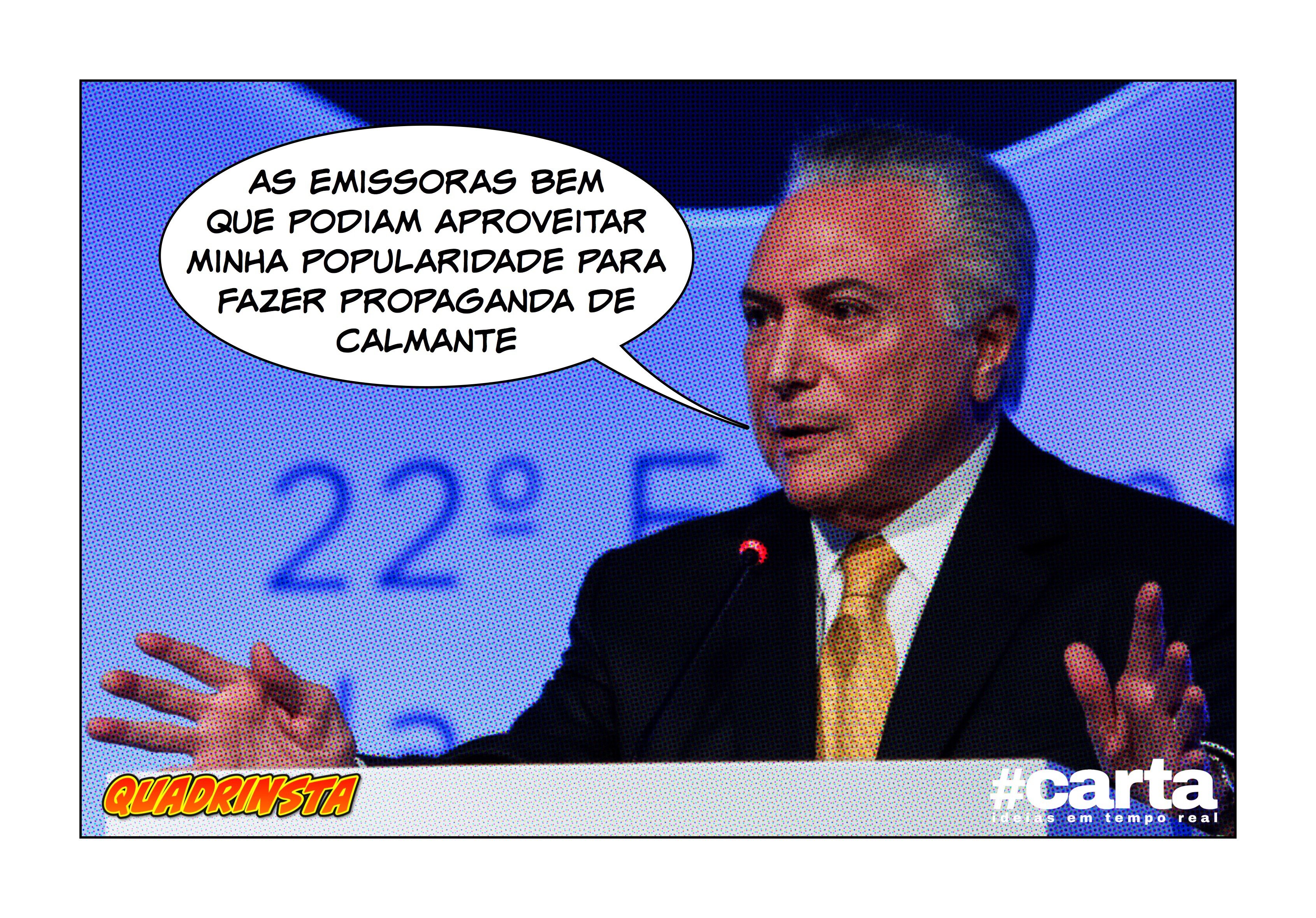 Por audiência, emissoras negociam tela azul sobre candidato de Temer