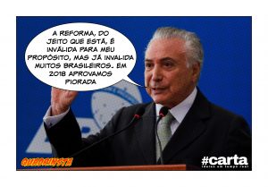 Reforma da Previdência de Temer se aposenta em 2017 por invalidez