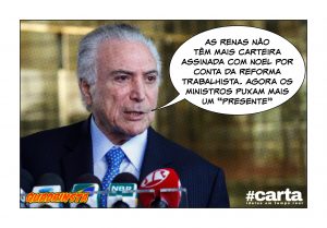 Temer terceiriza renas e ministros puxam trenó da Previdência