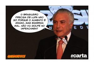 Temer incorpora lupa ao salário mínimo para povo enxergar aumento