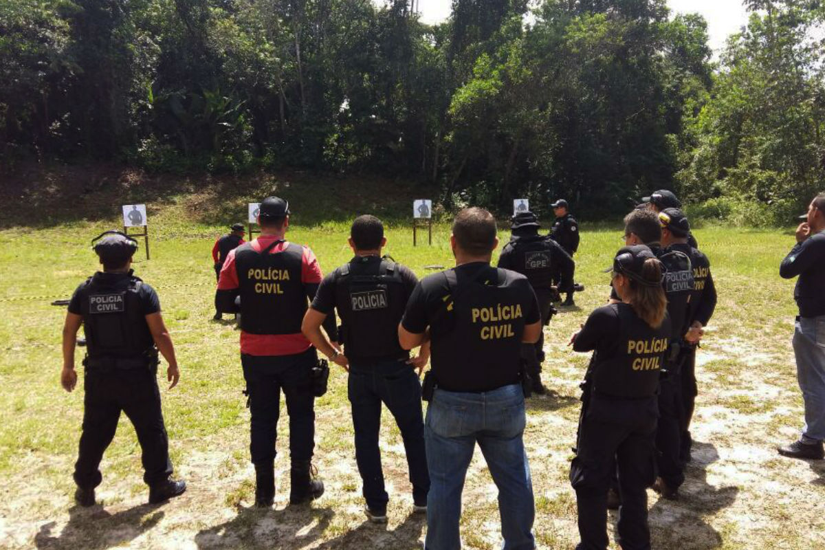 Policiais civis durante curso de capacitação no Pará, em fevereiro. Impunidade é reflexo de falta de investimento em investigações  