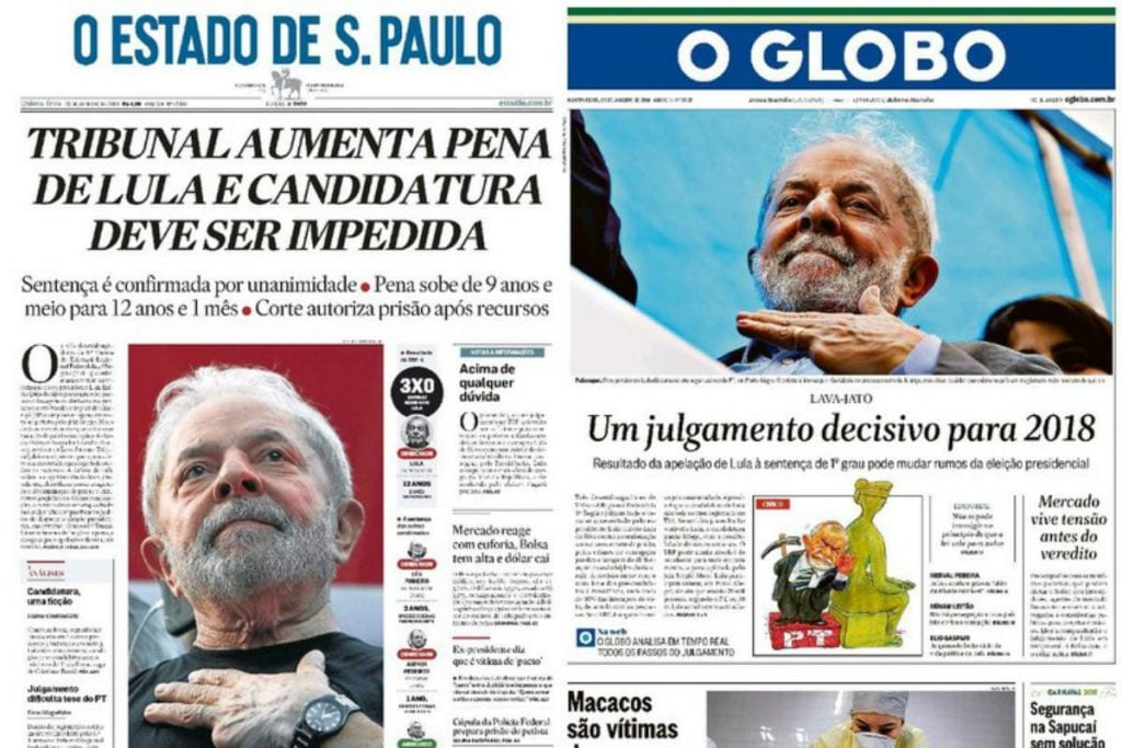 Foco dos jornais não é condenar Lula e sim mantê-lo inelegível