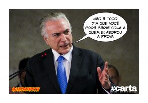 Temer tem aula particular com diretor de escola que elaborou questões