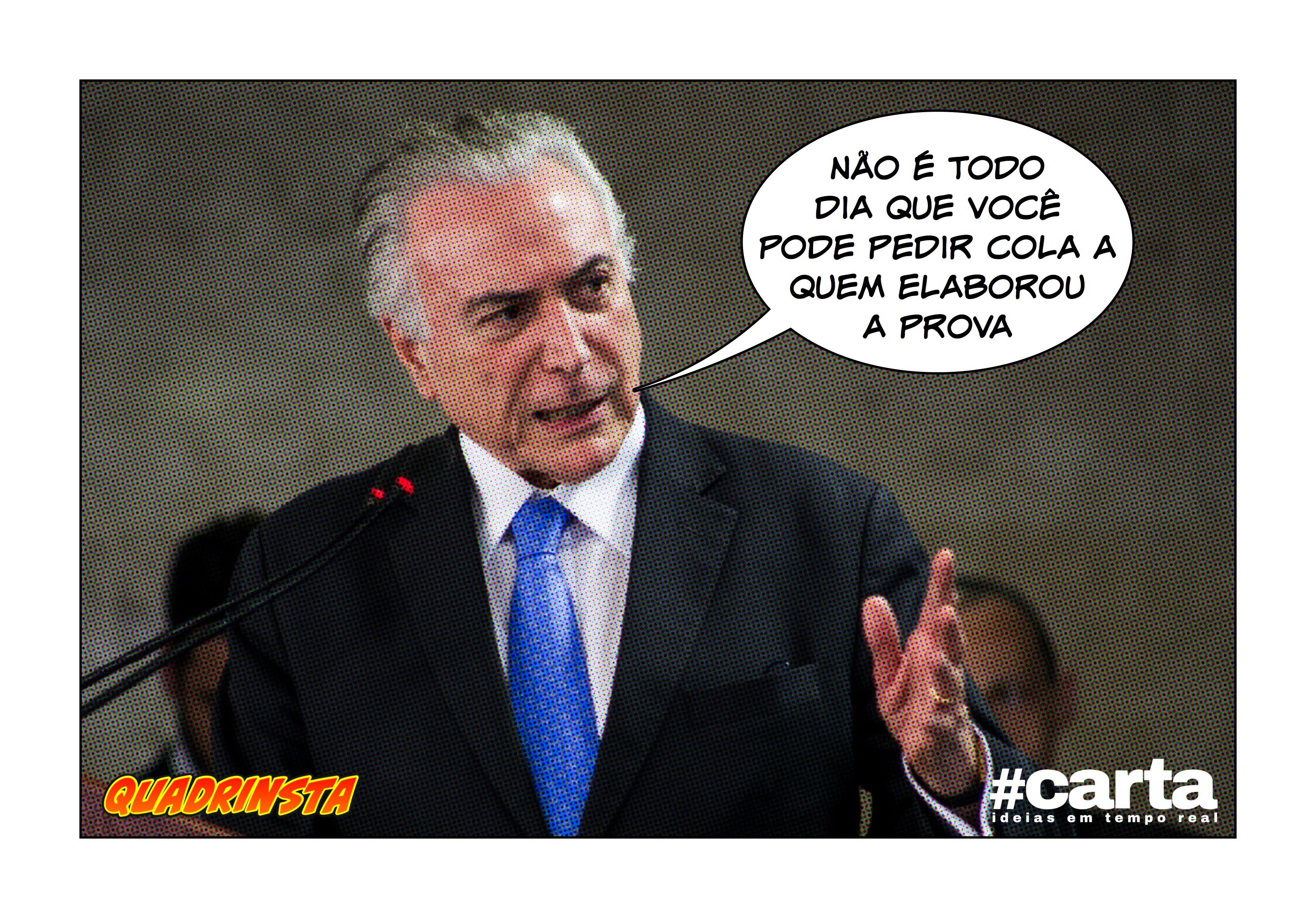 Temer tem aula particular com diretor de escola que elaborou questões