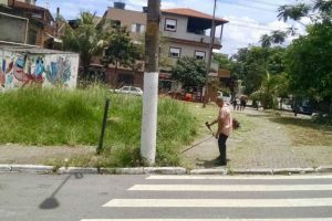 Comerciante desiste da Prefeitura e cuida de canteiro no Tremembé