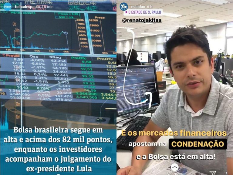 Stories de economia Folha e Estadão