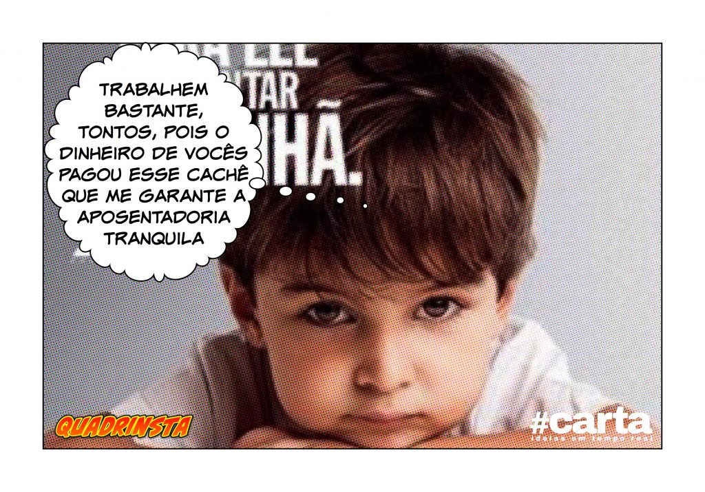 Capa em três revistas na mesma semana, criança garante aposentadoria