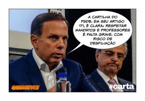 Doria prova ler cartilha tucana: abandona mandato e agride professores