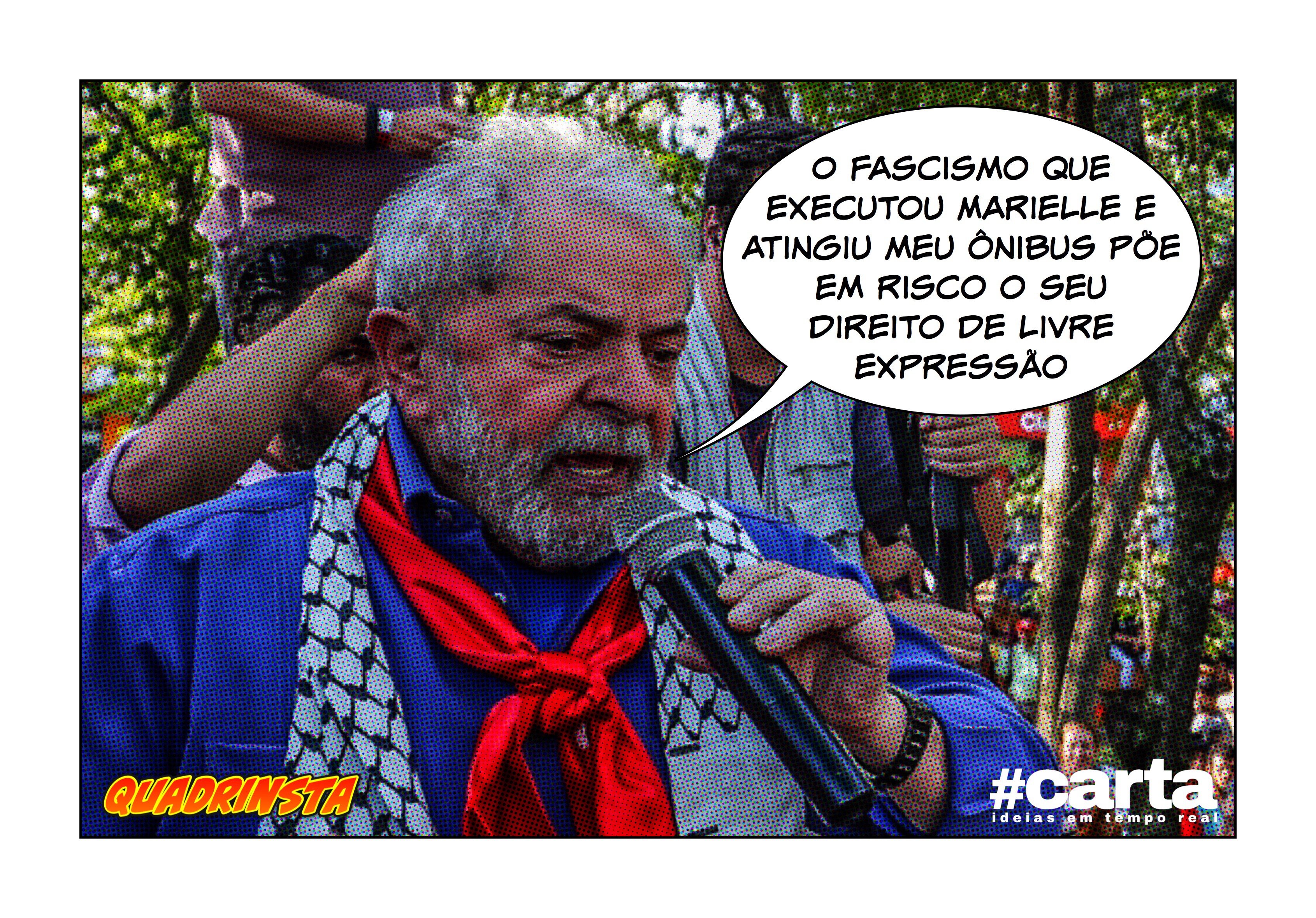 Tiros contra ônibus de Lula atingem democracia em cheio