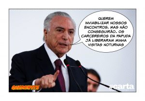 Temer muda local de reuniões noturnas para presídio da Papuda