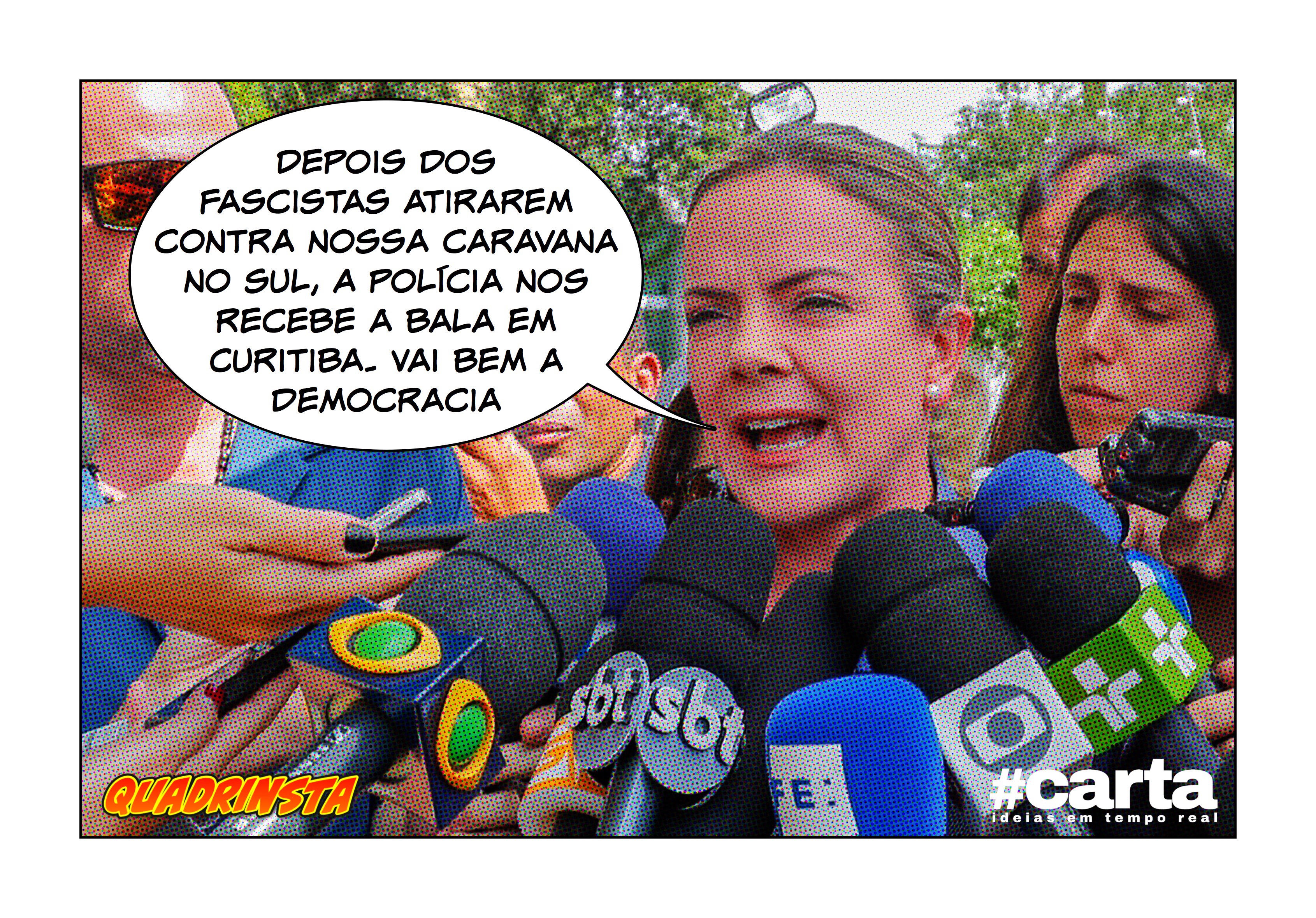 Polícia recebe caravana do PT a bala no Paraná em novo bug do milênio