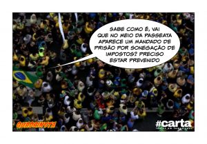 Manifestante contra Lula leva advogado a passeata para evitar surpresa