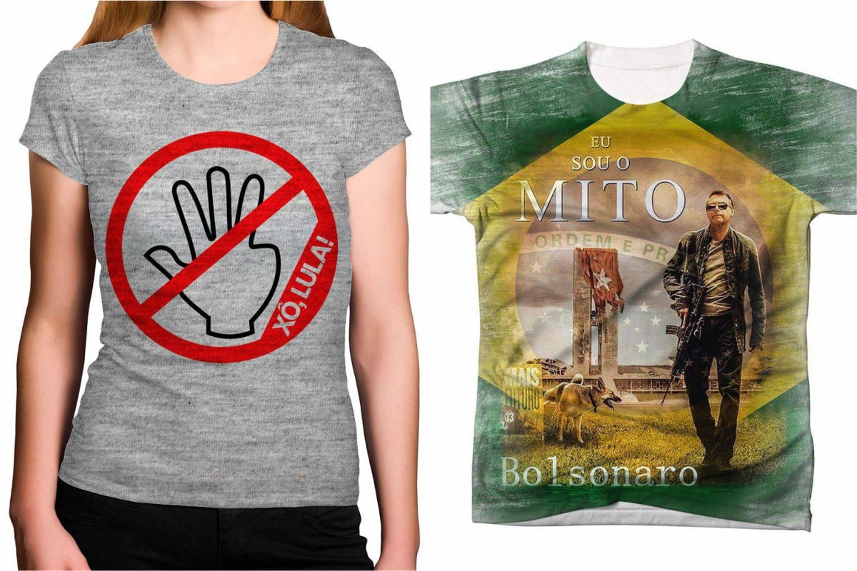 Lojas Americanas vendem camisetas pró-Bolsonaro e anti-Lula
