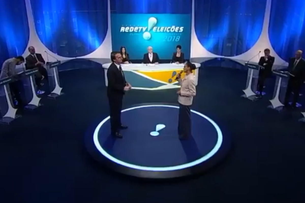 Marina enfrenta Bolsonaro em debate entre presidenciáveis