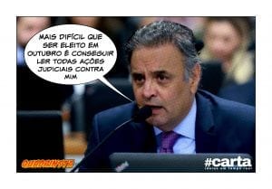 Aécio promove noite de autógrafos para assinar processos em que é alvo