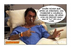 Bolsonaro nega arma e diz aderir a campanha “Lula livre” em hospital