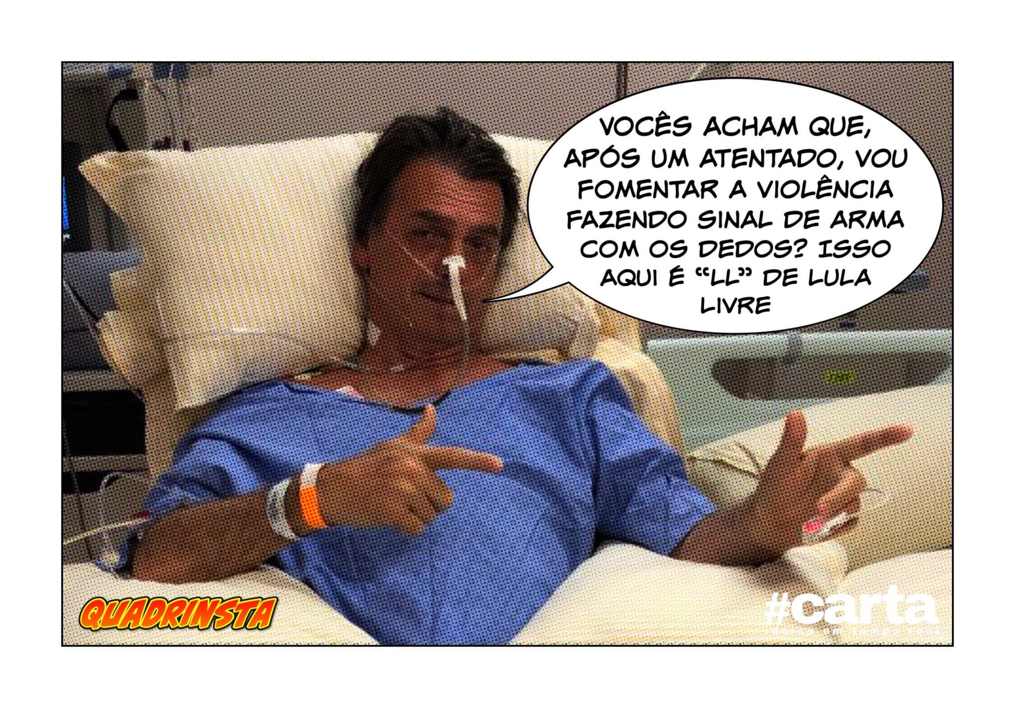 Bolsonaro nega arma e diz aderir a campanha “Lula livre” em hospital