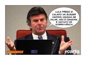 Fux escolhe mordaça modelo 1964 para entregar a Lula