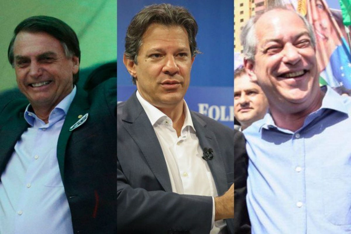 Segundo pesquisa, Haddad (PT) e Bolsonaro disputariam segundo turno das eleições 