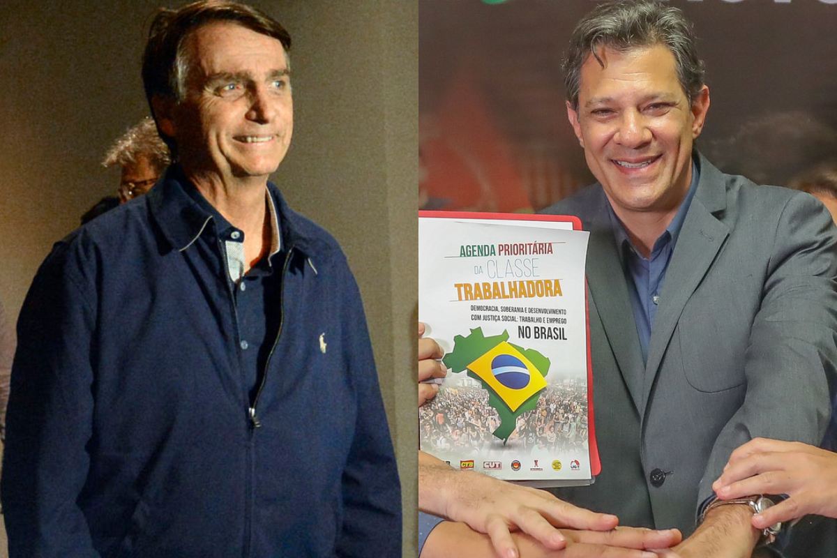 Na primeira pesquisa datafolha deste segundo turno, Bolsonaro surge à frente de Haddad 