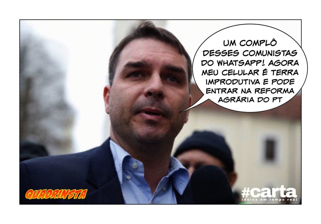 Sem WhatsApp, Flávio Bolsonaro desmaia por abstinência de fake news