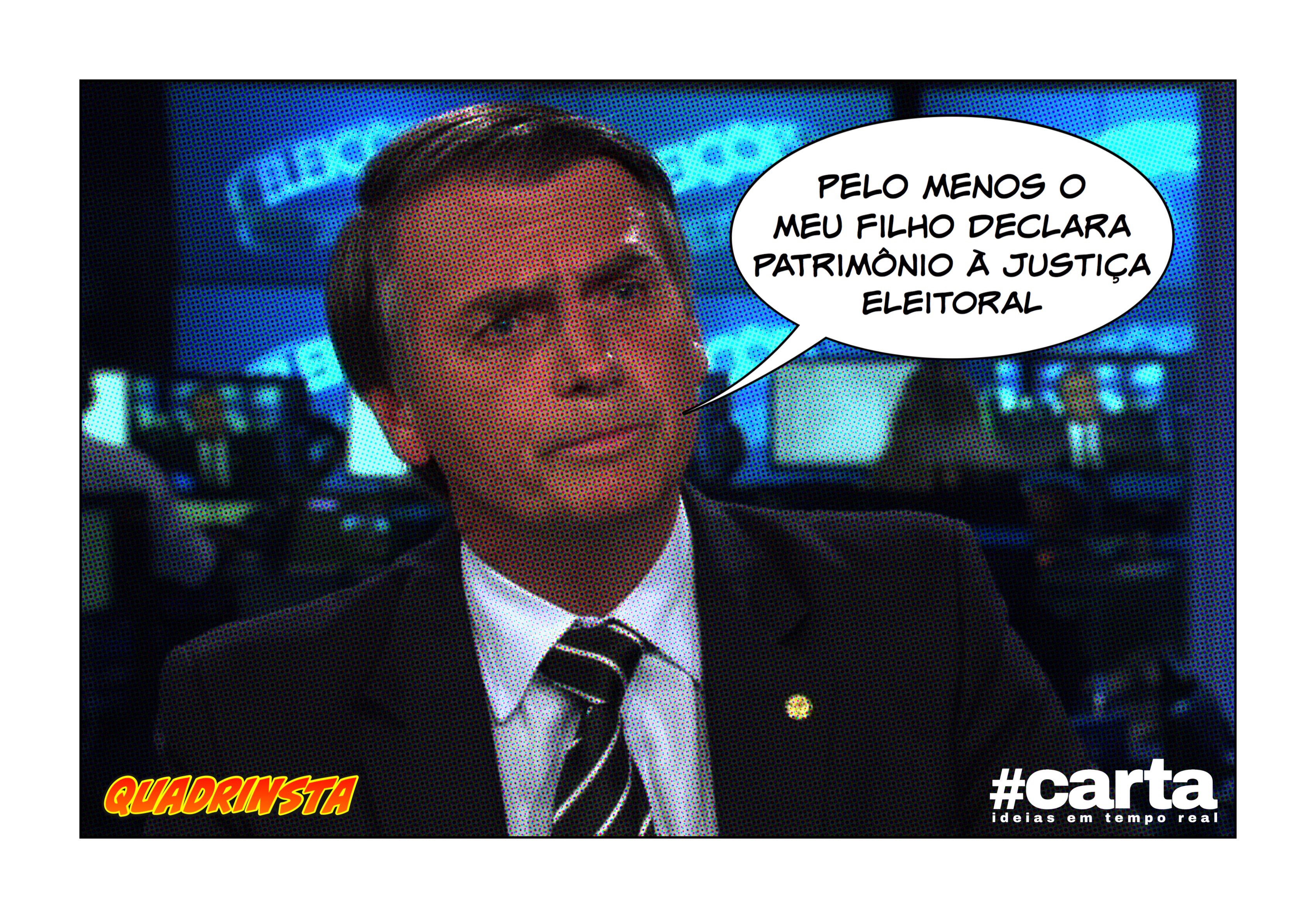 Crescimento de Bolsonaro em pesquisa só não supera patrimônio do filho