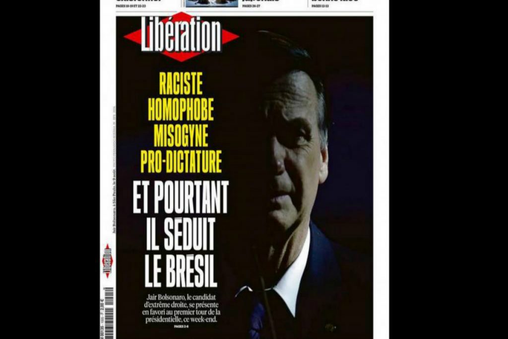 Liberátion sobre Bolsonaro: “Racista, homofóbico, misógino e pró-ditadura”
