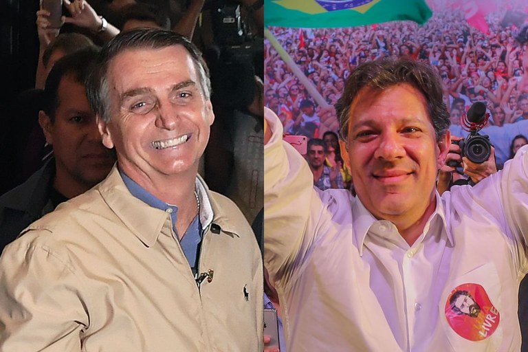 CNT/MDA: Bolsonaro tem 56,8% dos votos válidos, e Haddd, 43,2%