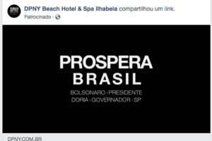 Justiça manda Facebook remover propaganda de spa pró-Bolsonaro e Doria