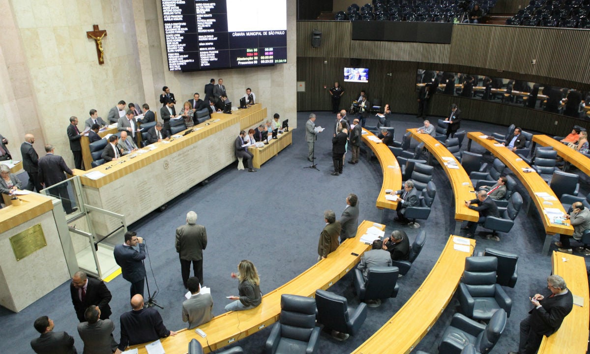 Plenário da Câmara dos vereadores de São Paulo. <i></noscript><img class=