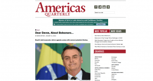 Bolsonaro inventa inimigos e afunda em escândalo, diz revista dos EUA